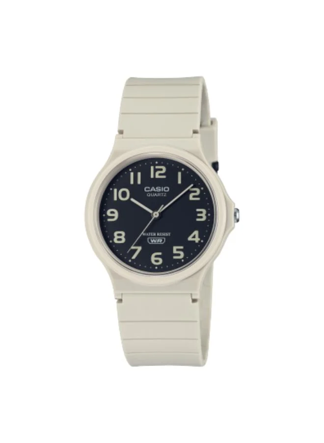 CASIO Unisex Analog Display Watch With White Resin Strap - MQ-24UC-8BDF