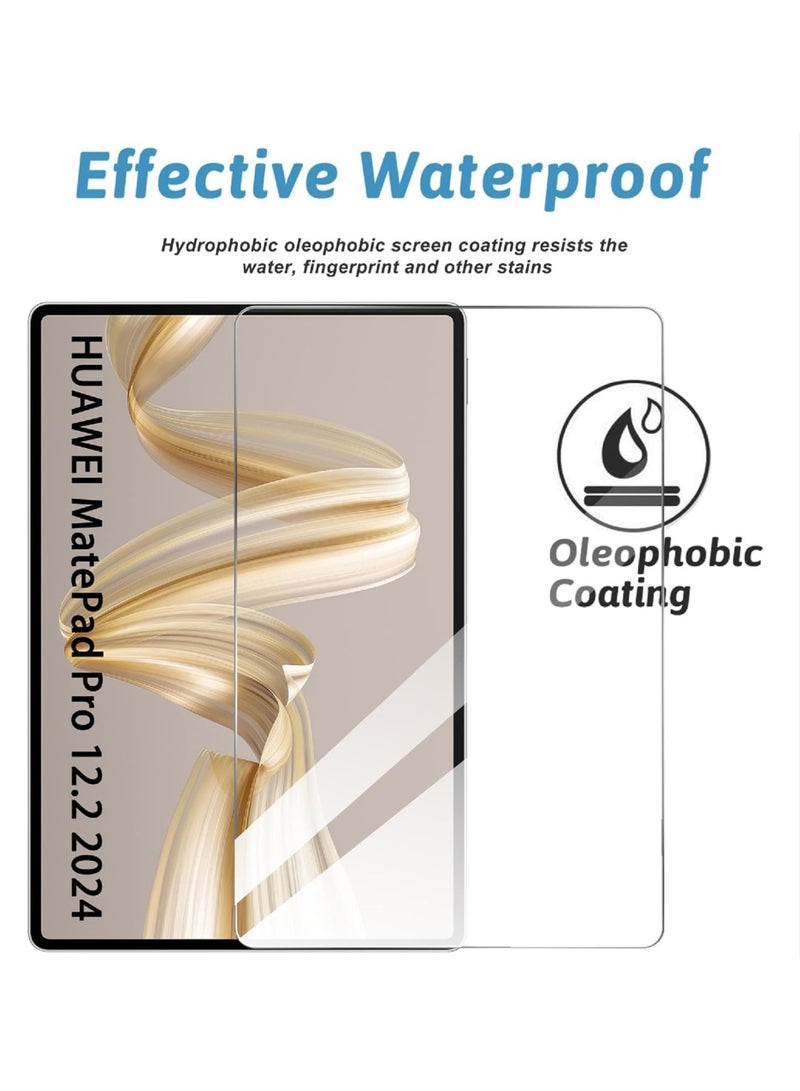 Huawei MatePad Pro 12.2 (2024) Screen Protector 2-Pack,HD Clarity Tempered Glass Screen Protector Film Scratch Resistant Bubble Free, High Transparency, Delicate Touch Screen Protector For Huawei MatePad Pro 12.2 (2024) - Image 2