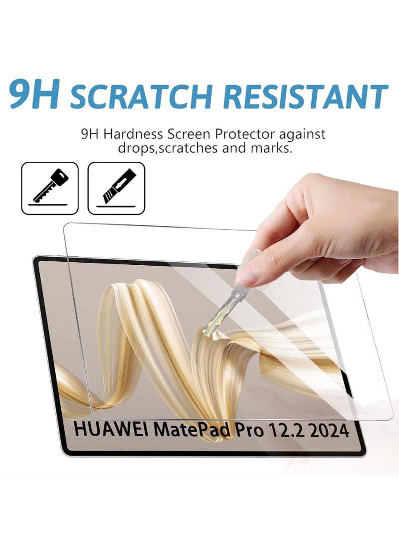 Huawei MatePad Pro 12.2 (2024) Screen Protector 2-Pack,HD Clarity Tempered Glass Screen Protector Film Scratch Resistant Bubble Free, High Transparency, Delicate Touch Screen Protector For Huawei MatePad Pro 12.2 (2024) - Image 4