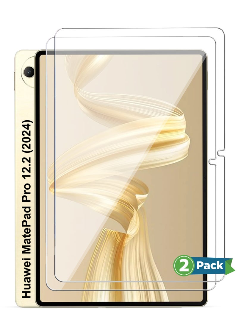 Huawei MatePad Pro 12.2 (2024) Screen Protector 2-Pack,HD Clarity Tempered Glass Screen Protector Film Scratch Resistant Bubble Free, High Transparency, Delicate Touch Screen Protector For Huawei MatePad Pro 12.2 (2024) - Image 1