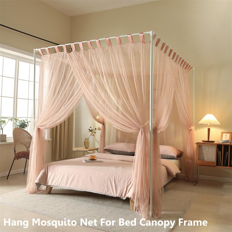 AIKASY Premium Canopy Bed Frame Posts for Queen Size Beds - Sturdy Metal Poles, Four Corner Bed Brackets - Perfect Addition to Metal and Wood Bed Frames for Bedroom Decor Upgrade (White) - Image 3
