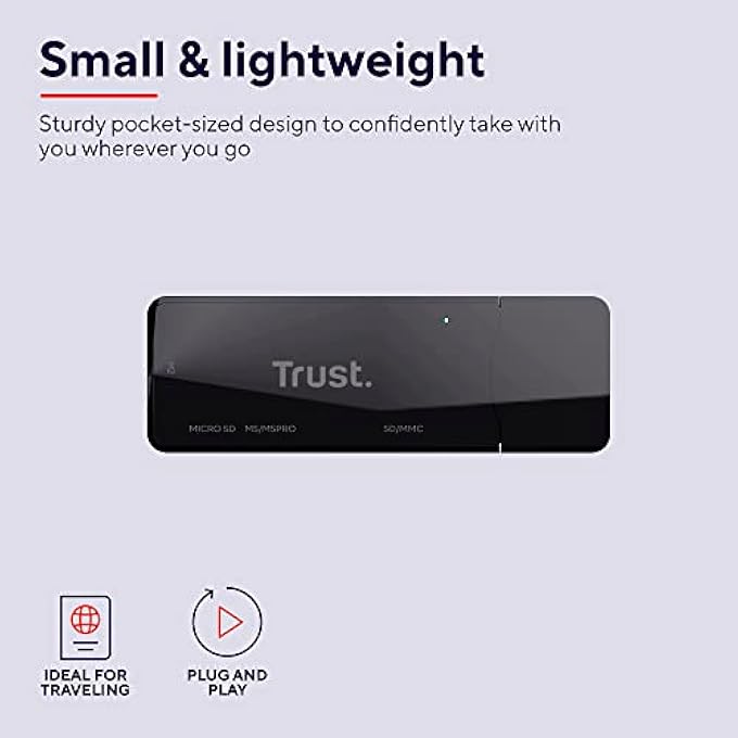 Trust NANGA USB 3.1 MEMORY CARD READER (BLACK) - Image 3