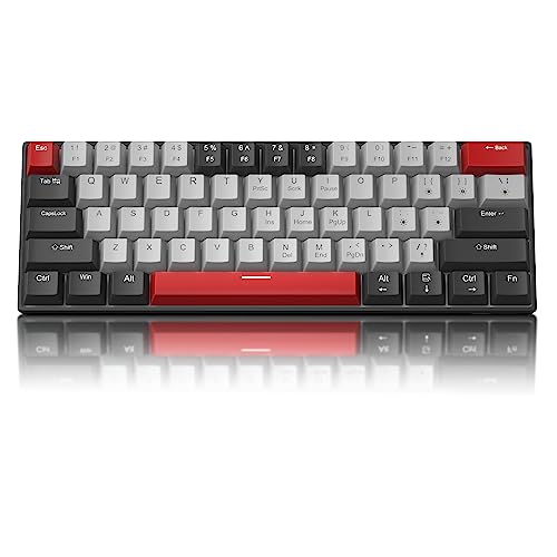 Camiysn 60% Mechanical Gaming Keyboard,Mixed Color Keycaps Gaming Keyboard with Clicky Blue Switches, Detachable Type-C Cable Mini Keyboard with Blue LED Light for/PC/Laptop - Image 1