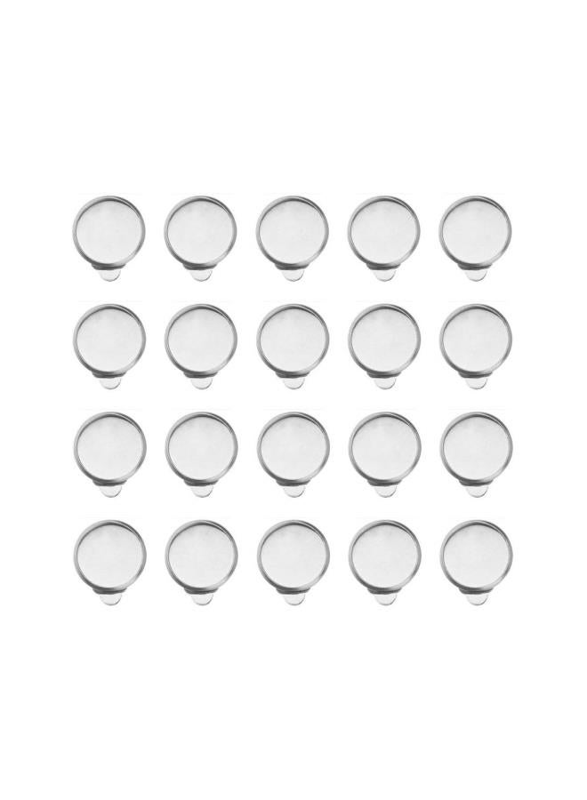 klarako 50pcs Earring Cabochon Settings Clip-on Earring Blanks for Jewelry Making and DIY Crafts Silver 8mm  - Image 1