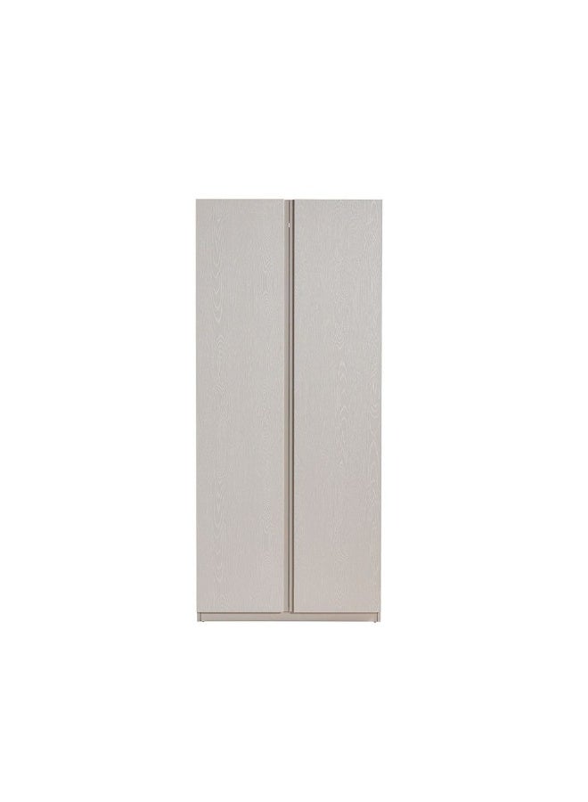 Infinity 2 Door Wardrobe With Hanger | Modular Wardrobe | Modern Design Storage For Bedroom L100xW59xH230cm - L.Taupe - Image 1