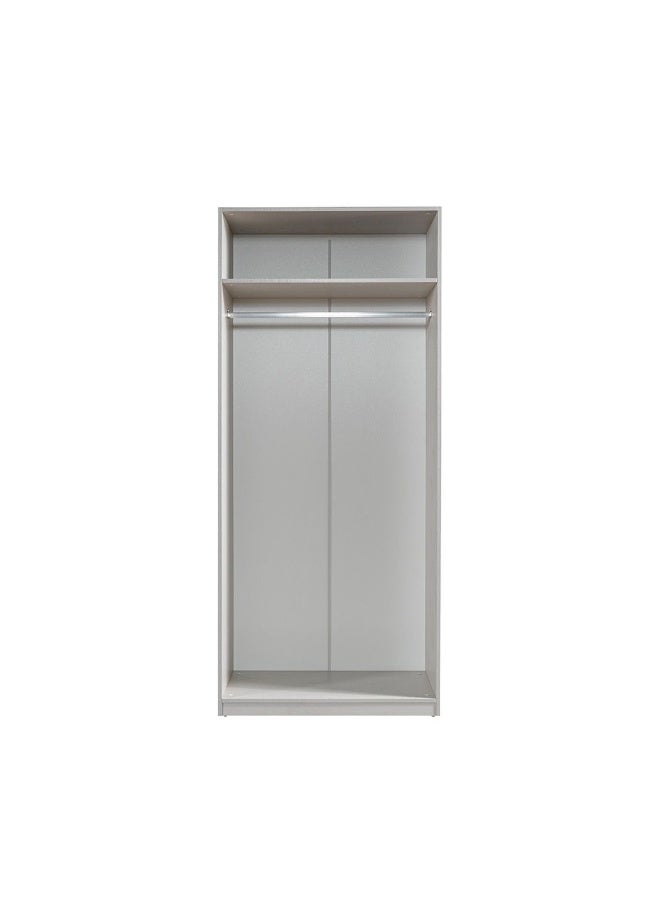 Infinity 2 Door Wardrobe With Hanger | Modular Wardrobe | Modern Design Storage For Bedroom L100xW59xH230cm - L.Taupe - Image 2