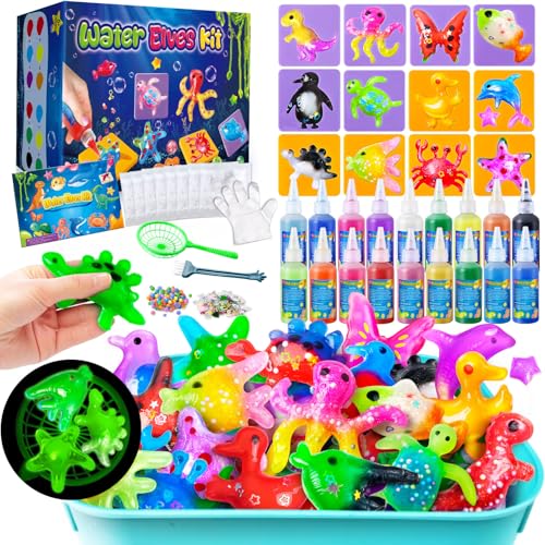 JOPSHEEN 18 Colors Magic Water Elf Toy Kit for Kids Water Pets with 12 Molds DIY Squishies Maker Crafts Birthday Gifts for Boys and Girls - Image 1