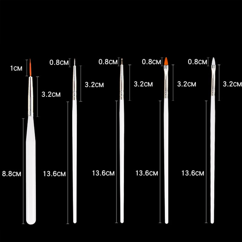 15pcs Color Paint Pen Set Nail Art Row Pen Light Therapy Pen Crystal Pen Painting Dot Drilling Nail Brushes - Image 2