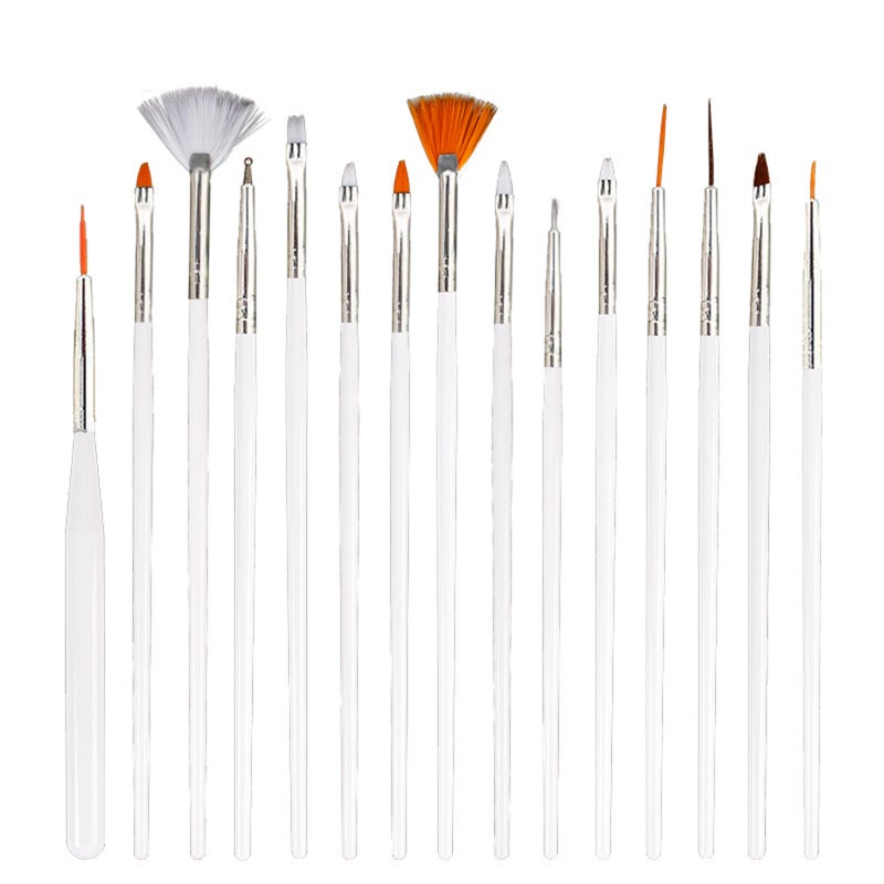 15pcs Color Paint Pen Set Nail Art Row Pen Light Therapy Pen Crystal Pen Painting Dot Drilling Nail Brushes - Image 1