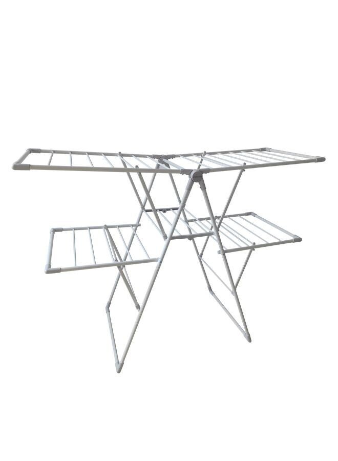 Winsor Foldable Cloth Dryer | Heavy Duty Cloth Drying Stand | Metal Drying Racks for Balcony – 26m Drying Space | WR80828 - White
