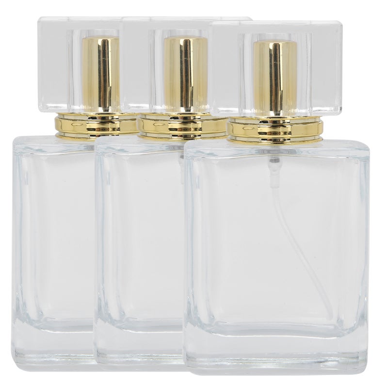 Refillable Perfume Bottle Gold Fine Mist Sprayer Non-Leak - Exquisite Small Size Glass Spray Bottle for Travel - Image 1