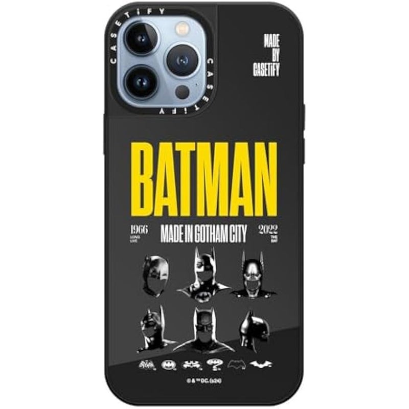 Casetify Mirror iPhone 13 Pro Max Case 【Batman Co-lab / 4.9ft Drop Protection/Compatible with Magsafe】 - Made in Gotham City - Silver on Silver - Image 2