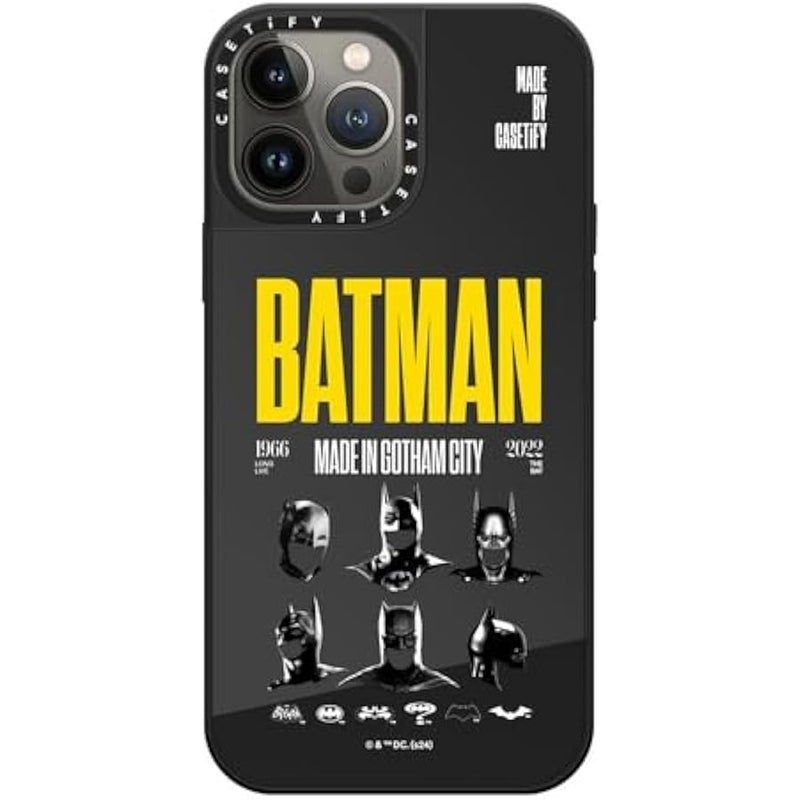 Casetify Mirror iPhone 13 Pro Max Case 【Batman Co-lab / 4.9ft Drop Protection/Compatible with Magsafe】 - Made in Gotham City - Silver on Silver - Image 4