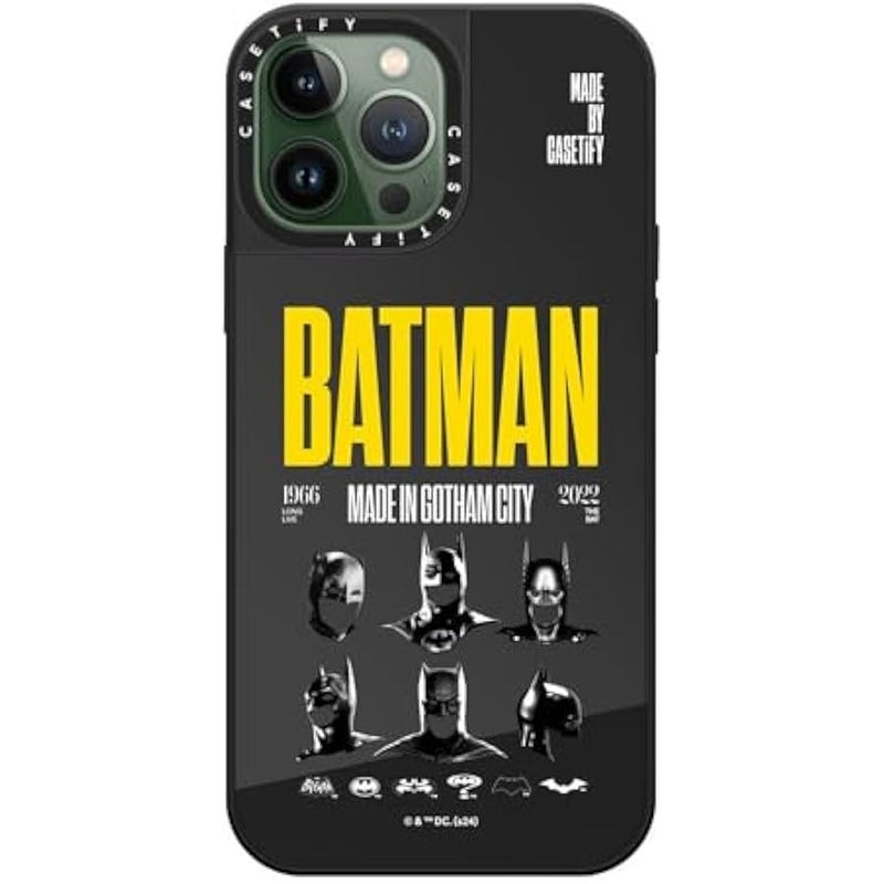 Casetify Mirror iPhone 13 Pro Max Case 【Batman Co-lab / 4.9ft Drop Protection/Compatible with Magsafe】 - Made in Gotham City - Silver on Silver - Image 3