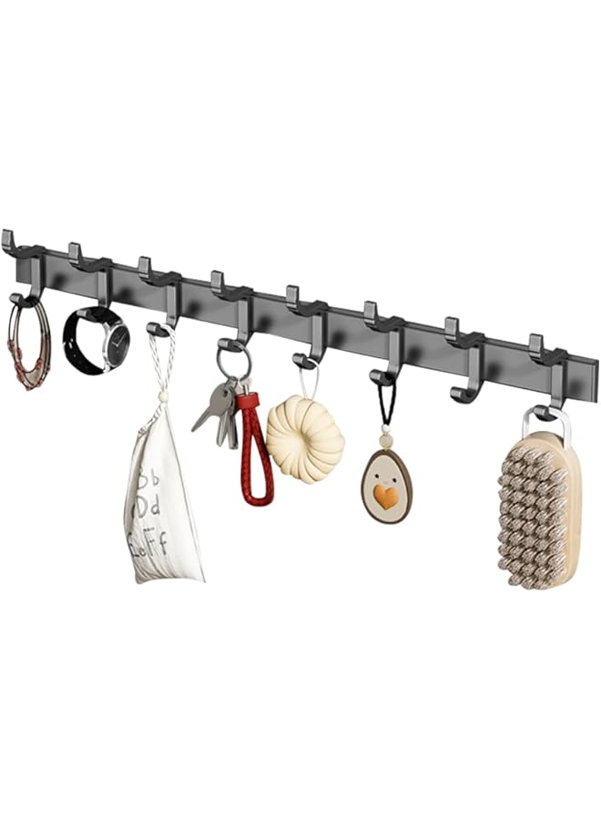 Green Tiger Coat 8 Hooks for Wall - Stainless Steel Coat Racks (1 Pack) - Heavy Duty Coat Hooks Wall Mounted - Premium Design Rust Free Coat Hanger Wall Hooks for Robe and Clothes