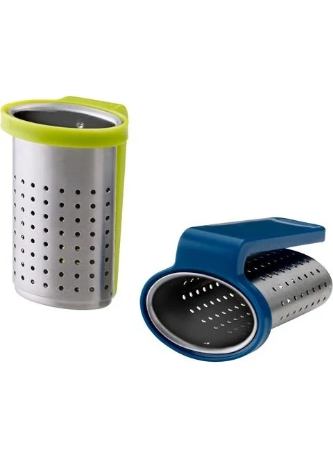 أيكيا 2 Pieces Tea Strainer Metal Meridyendukkan Light Green-Blue Color 2-Piece Strainer 6.5 cm Tea Strainer