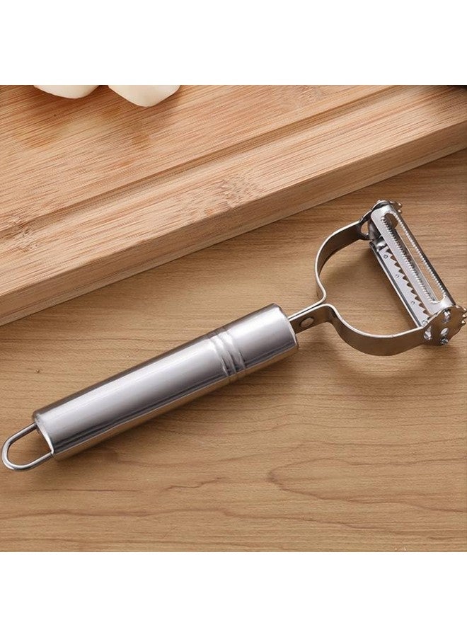 Vruta 3 in 1 Stainless Steel Julienne Vegetable Peeler Perfect for Carrot Potato Melon Gadget Vegetable Fruit Slicer Double Planing Cutter Potato Carrot Grater - Image 4
