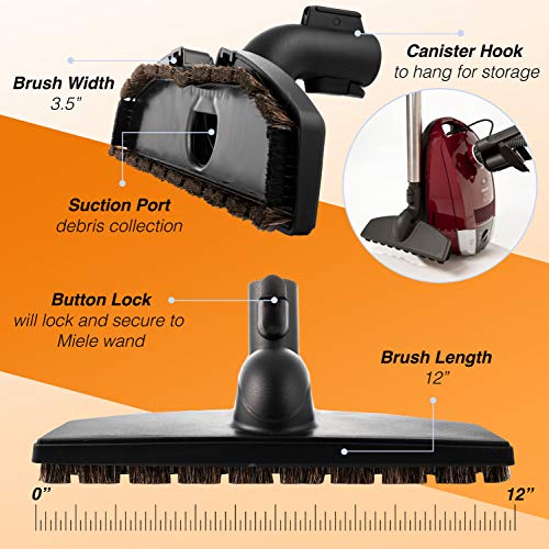 Splinova Miele Vacuum Generic Black Parquet Floor Brush Tool Replacement SBB 300-3 - Image 5