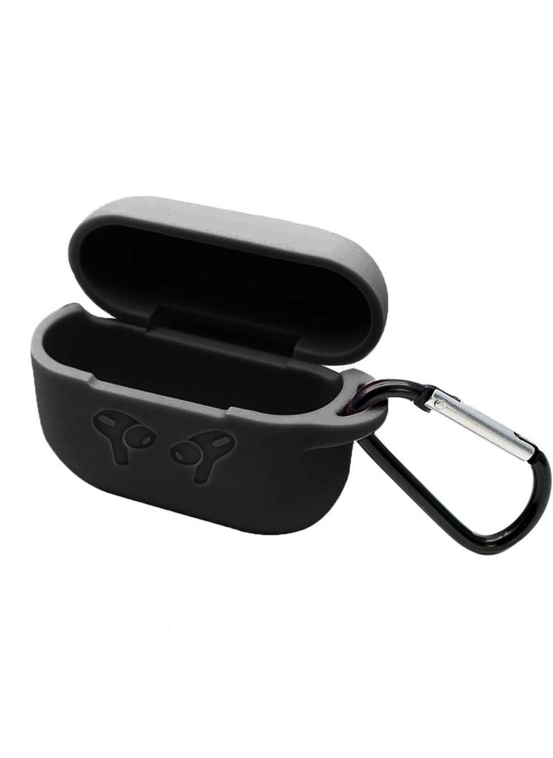 Wtech - AirPods Case Protective Liquid Silicone Skin Cover Case Compatible with Apple AirPods 4 - Black - Image 1