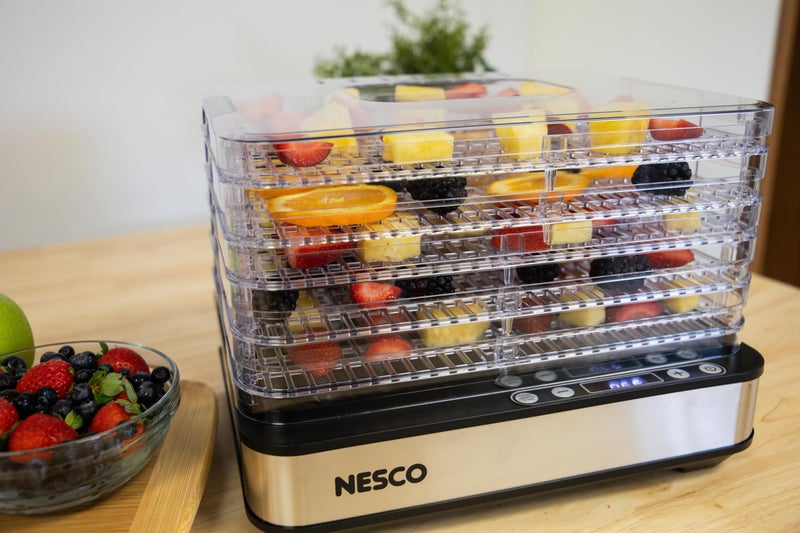 NESCO FD-5TC Snackmaster Food Dehydrator â€“ 5 BPA-Free Trays, Adjustable Temp Control, Compact Design for Jerky, Fruit, Herbs, Pet Treats, 420W - Image 3