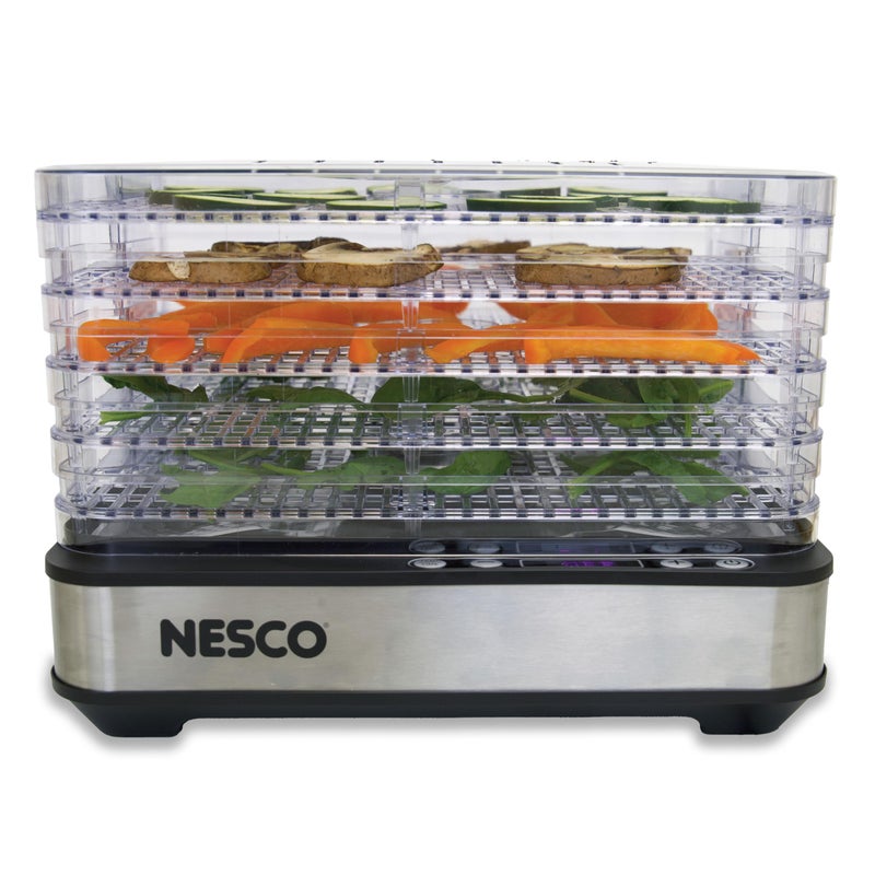 NESCO FD-5TC Snackmaster Food Dehydrator â€“ 5 BPA-Free Trays, Adjustable Temp Control, Compact Design for Jerky, Fruit, Herbs, Pet Treats, 420W - Image 1