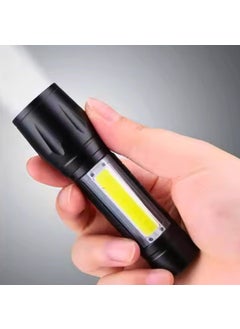 KhuHap KhuHap Tactical Flashlight Desk Lamp with Gift Box Focus Zoom Torch Light with 3 Modes Adjustable for Emergency and Activities USB Charging Black Metal Ideal for Emergency Outdoor Use  - Image 1