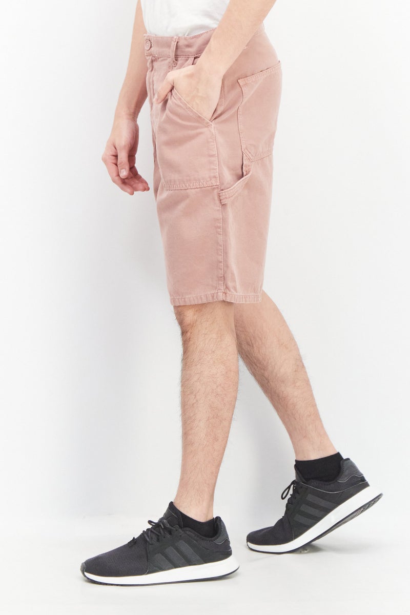 Celio Men Textured Basic Shorts, Old Pink - Image 3