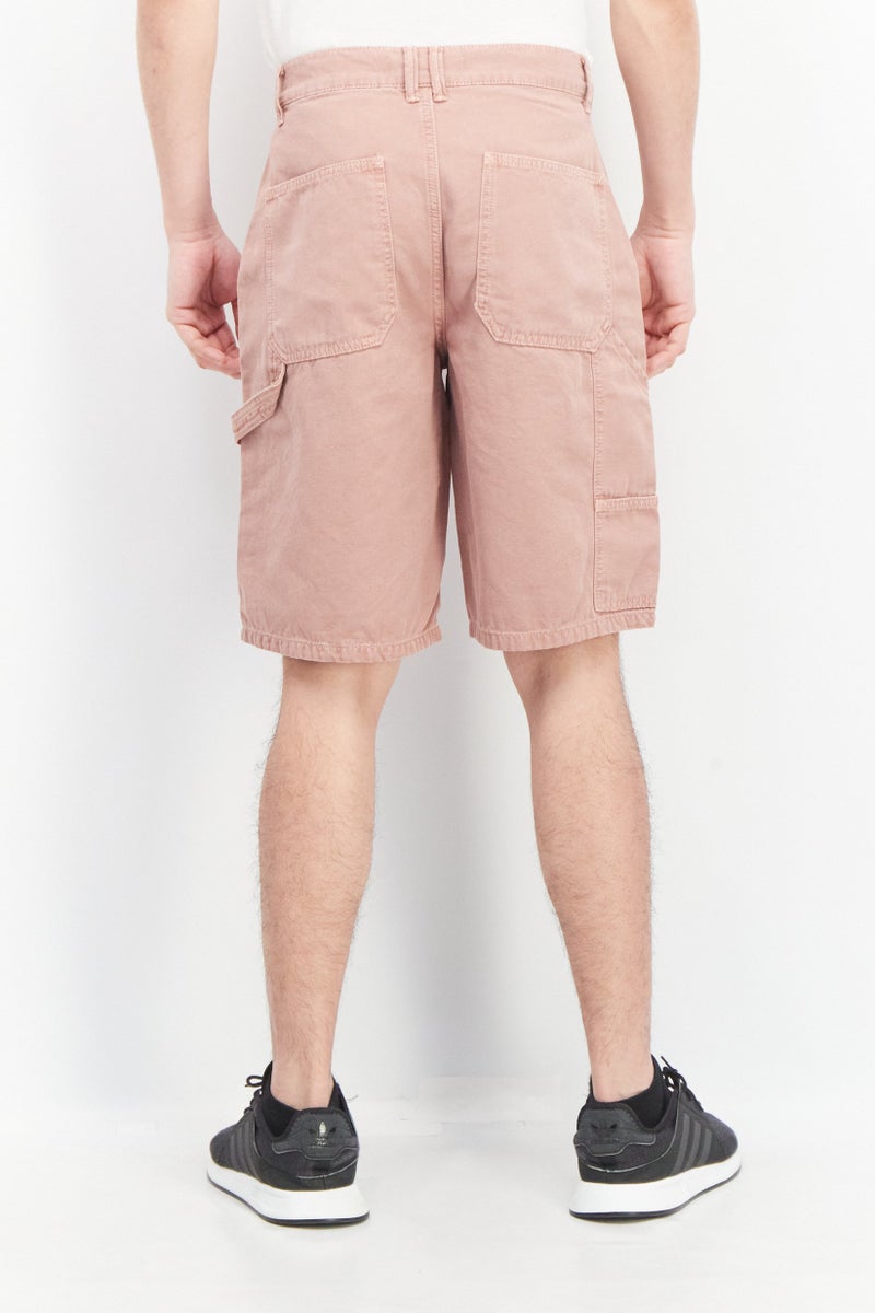 Celio Men Textured Basic Shorts, Old Pink - Image 2