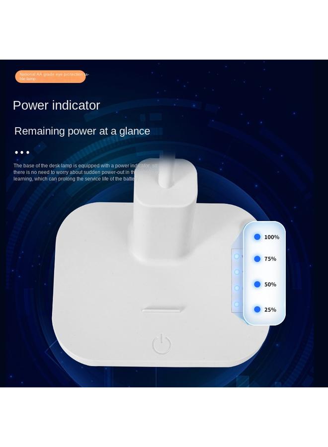 الأزرق جي دبليو مصباح مكتبي لحماية العين LED بشحن USB قابس مزدوج الغرض لمهاجع الطلاب للقراءة والتعلم مصباح بجانب السرير لغرفة النوم - Image 5