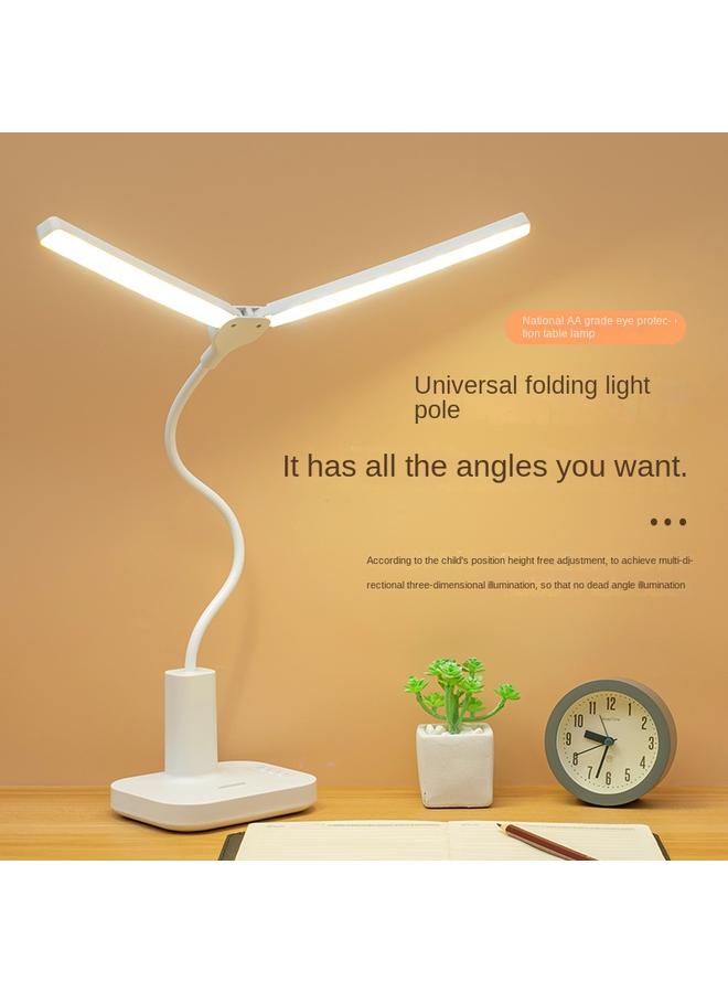 الأزرق جي دبليو مصباح مكتبي لحماية العين LED بشحن USB قابس مزدوج الغرض لمهاجع الطلاب للقراءة والتعلم مصباح بجانب السرير لغرفة النوم - Image 3