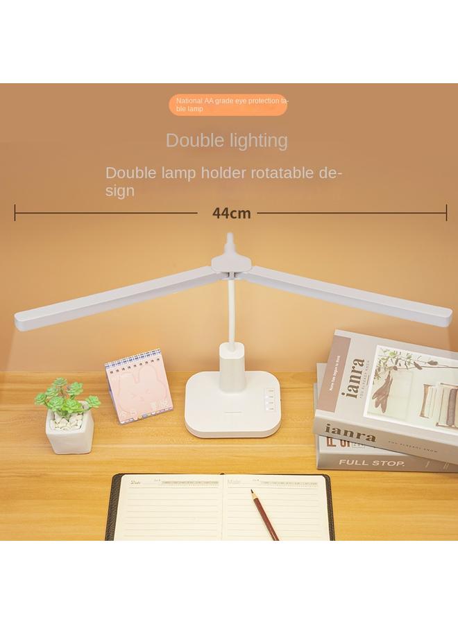 الأزرق جي دبليو مصباح مكتبي لحماية العين LED بشحن USB قابس مزدوج الغرض لمهاجع الطلاب للقراءة والتعلم مصباح بجانب السرير لغرفة النوم - Image 4