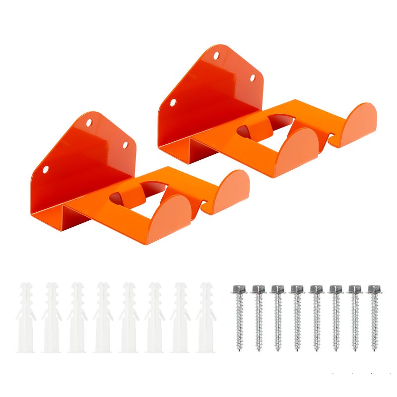 Tefola 2Pack Garage Organizer Trimmer Rack Garage Wall Hooks Tool Hangers for Garage Wall String Trimmer Hanger Utility Hooks for Garage Tool Organizers and Storage - Image 2