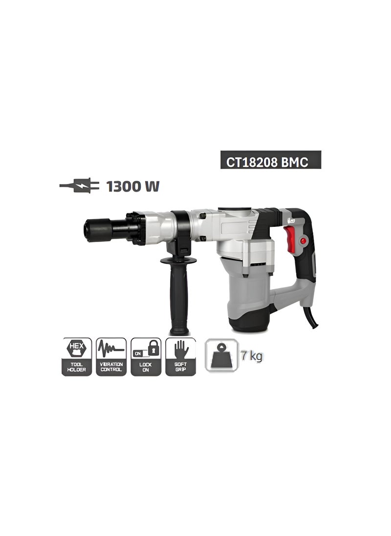 كراون شاكوش تكسير كراون - 1300W مطرقة الهدم تاج Ct18208 Bmc مثالية لمشاريع البناء صعبة  - Image 2