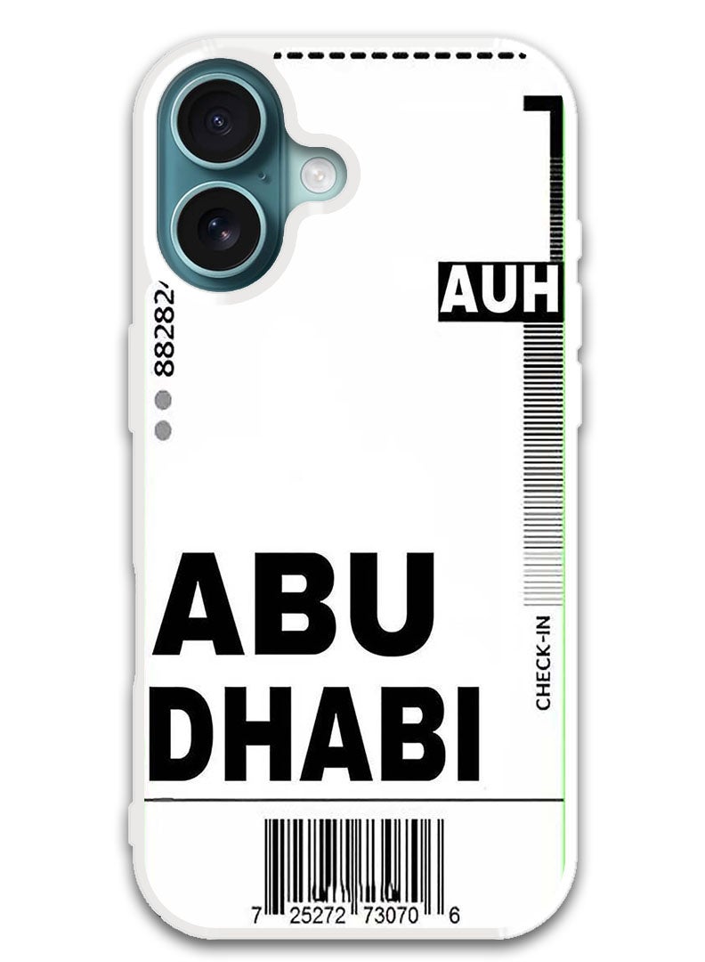 Theodor Protective Case Cover For APPLE IPHONE 16 AUH boarding pass (White Bumper) - Image 1