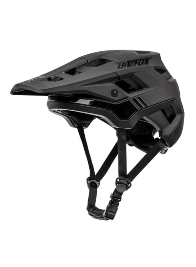 BATFOX Bike Helmet,Mountain Bike Helmet Helmets for Men Women Adults Youth (Black, L(58-61CM)) - Image 1