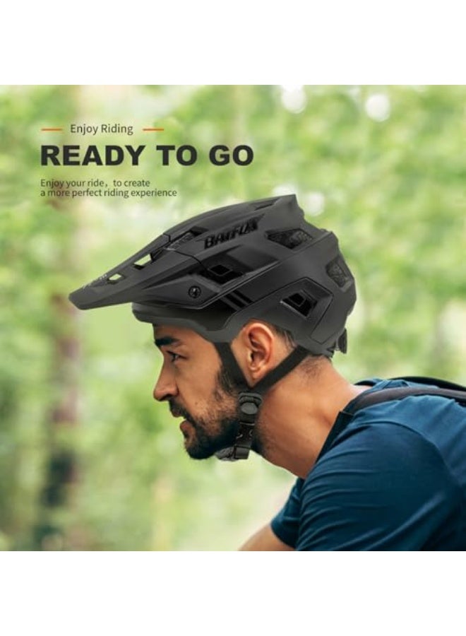 BATFOX Bike Helmet,Mountain Bike Helmet Helmets for Men Women Adults Youth (Black, L(58-61CM)) - Image 5