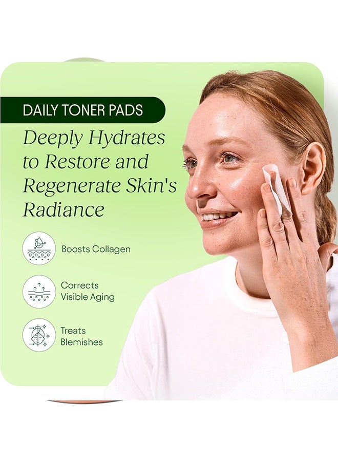 Jiyu Anti-Aging Toner Pads Dark Spots & Wrinkles - Moisturizer with Snail Mucin, Centella Asiática, Niacinamide, Peptides - for Polished and Young Skin - 100 Count - Image 2