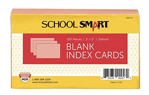 School Smart بطاقة فهرس فارغة ذكية مدرسية، 3 × 5 بوصات، سمك، عبوة من 100 - Image 4