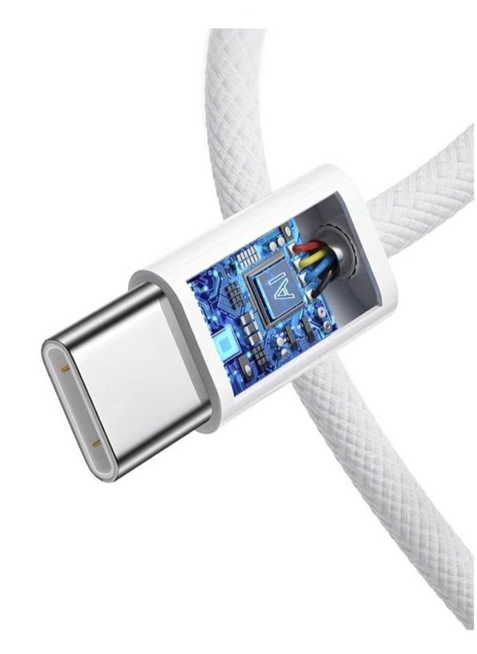 يوارب كينج - شاحن سريع بمنفذ USB C بقوة 25 وات مع سلك شحن سريع للآيفون بطول 1 متر من النوع C إلى C لهاتف iPhone 15 Pro max/15 Pro/15 plus/15 وجميع الهواتف المحمولة من النوع C - Image 1