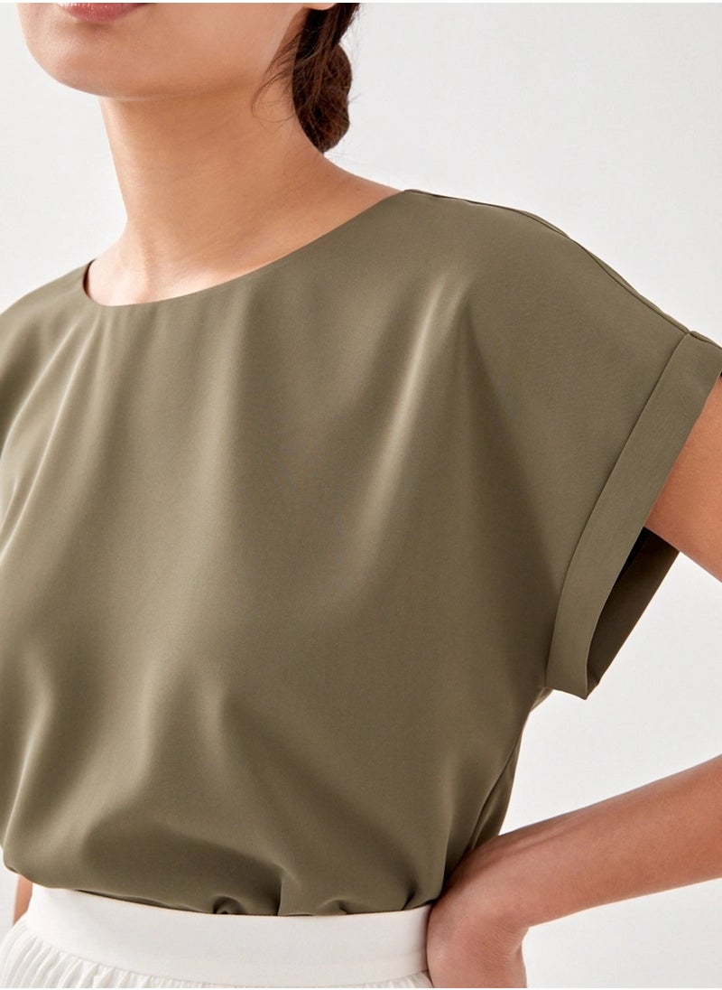 STYCHED - Bogota Olive Top - Image 1