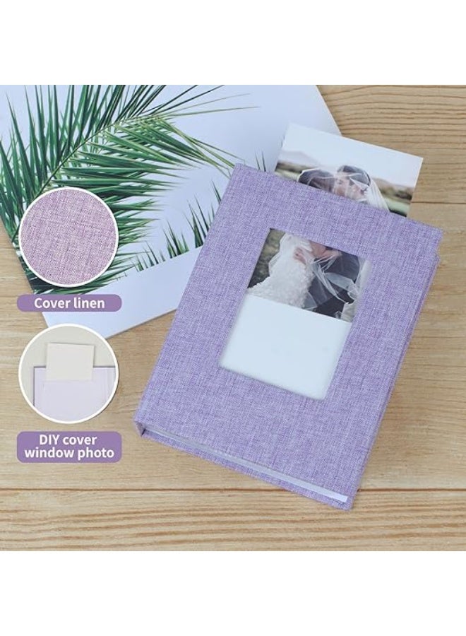 DUNISO Photo Album 6 Inches, Linen Cover Photo Book, 36 Pockets, Can Hold 72 Photos, Suitable For Family, Anniversary, Baby Vacation And Other Occasions (Purple) - Image 3