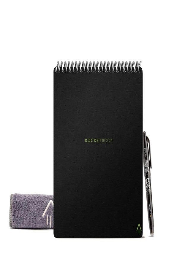 Rocketbook Smart Reusable Notebook, Flip Letter Size Spiral Notebook, Infinity Black, (8.5" x 11")