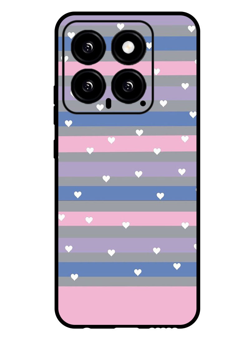 Theodor Protective Case Anti Scratch Shock Proof Bumper Cover For Xiaomi 14 Small Hearts and Lines - Image 1