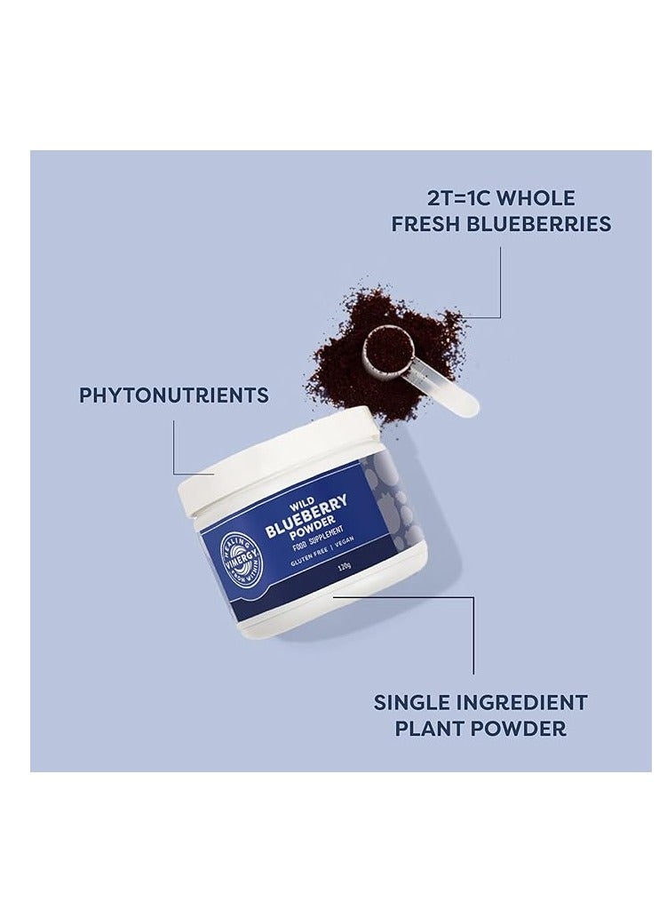 Vimergy Wild Blueberry Powder 4.2oz 120g Dietary Supplement - Image 2
