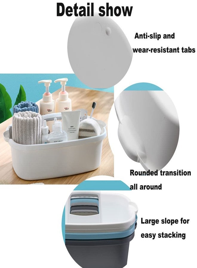 ANNIYA Large Plastic Cleaning Supply Caddy with Handle, Portable Cleaning Tool Storage Tote for Dorm, Bath, Pantry (Dark Grey) - Image 3