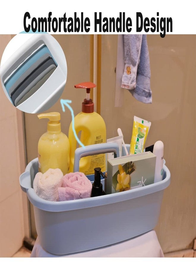 ANNIYA Large Plastic Cleaning Supply Caddy with Handle, Portable Cleaning Tool Storage Tote for Dorm, Bath, Pantry (Dark Grey) - Image 4