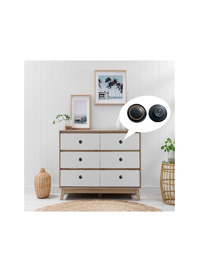 S-TOP ABS Furniture Pulls Knob - Mushroom Shaped Black Cabinet Knobs Drawer Pulls for Home Office Kitchen Cupboard Wardrobe DIY (Pack of 2) - Image 2