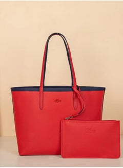 LACOSTE Lacoste Women's Double sided Two tone Large Capacity Handbag, Fashionable Multi functional, Deep Blue/Red  - Image 2