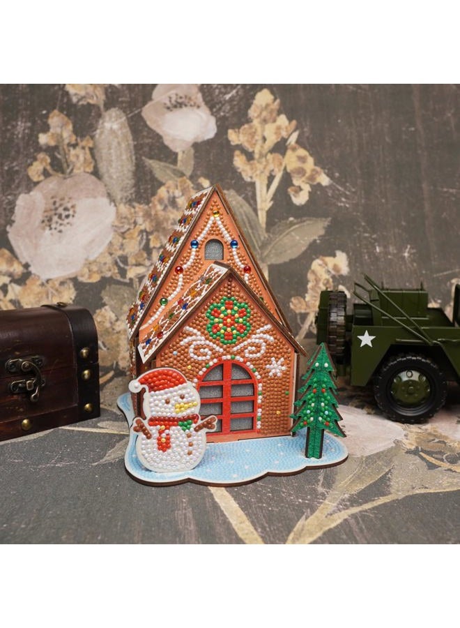 Party Ready 3D Diamond Painting Gingerbread House Kit – DIY Holiday Décor, Full Drill Mosaic Art for Adults and Kids, Festive Craft Kit - Image 5