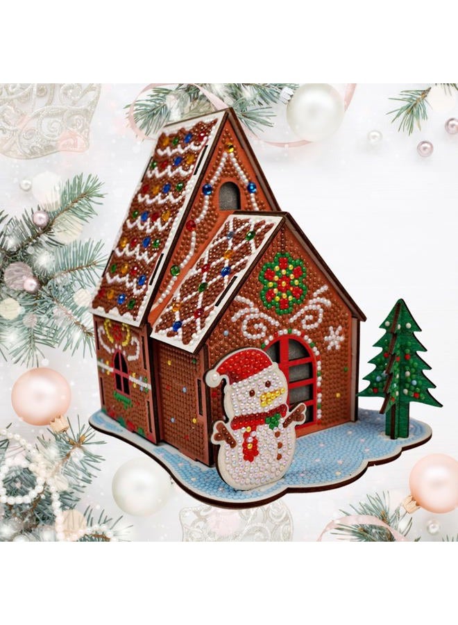 Party Ready 3D Diamond Painting Gingerbread House Kit – DIY Holiday Décor, Full Drill Mosaic Art for Adults and Kids, Festive Craft Kit - Image 3